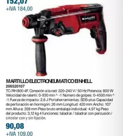 Oferta de Einhell - Martillo Electroneumatico por 90,08€ en Coinfer