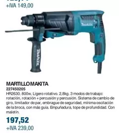 Oferta de Makita - Martillo  por 197,52€ en Coinfer