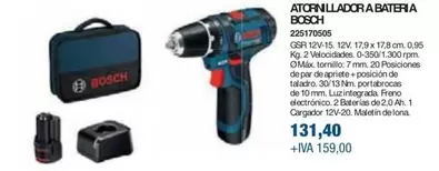 Oferta de Bosch - Atornillador A Bateria por 131,4€ en Coinfer