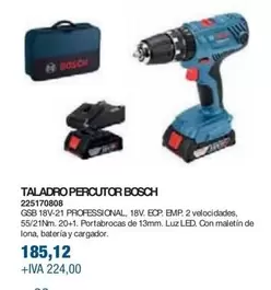 Oferta de Bosch - Taladro Percutor por 185,12€ en Coinfer