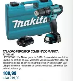 Oferta de Makita - Taladro Percutor Combinado por 180,99€ en Coinfer