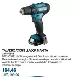 Oferta de Makita - Taladro Atornillador  por 164,46€ en Coinfer