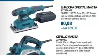 Oferta de Makita - Lijadora Orbital por 90,08€ en Coinfer