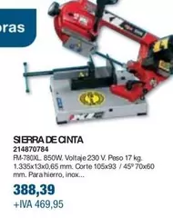 Oferta de Sierra De Cinta por 388,39€ en Coinfer