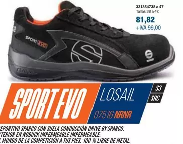 Oferta de Sparco - Sport Evo por 81,82€ en Coinfer