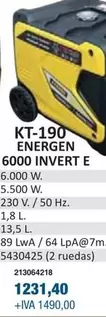 Oferta de KT-190 Energen 6000 Invert E por 1231,4€ en Coinfer