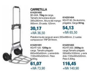 Oferta de Carretilla  por 30,17€ en Coinfer