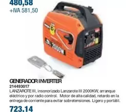 Oferta de Inverter - Generador por 723,14€ en Coinfer