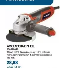 Oferta de Einhell - Amoladora por 28,88€ en Coinfer