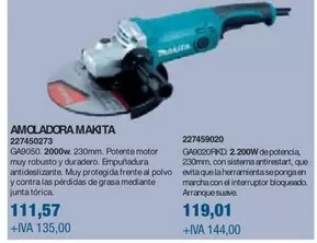 Oferta de Makita - Amoladora por 111,57€ en Coinfer