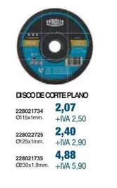 Oferta de Disco De Corte Plano por 2,07€ en Coinfer