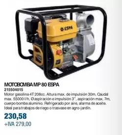 Oferta de ESPA - Motoecomba MP 80  por 230,58€ en Coinfer