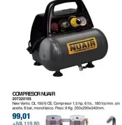 Oferta de Nuair - Compresor  por 99,01€ en Coinfer