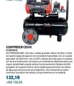 Oferta de Cevik - Compresor  por 132,19€ en Coinfer