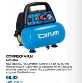 Oferta de Airum - Compresor por 98,02€ en Coinfer