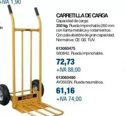 Oferta de Carretilla De Carga por 72,73€ en Coinfer