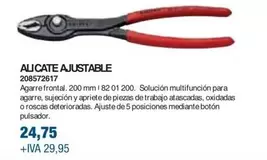 Oferta de Alicate Ajustable por 24,75€ en Coinfer