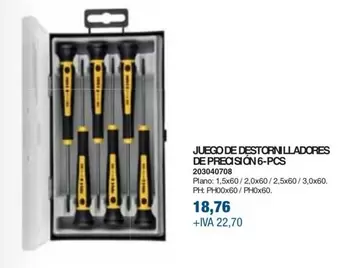 Oferta de Juego De Destornilladores De Precisión 6-pcs  por 18,76€ en Coinfer