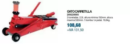 Oferta de Gato Carretilla  por 108,68€ en Coinfer