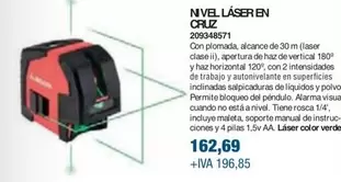 Oferta de Cruz - Nvel Láser En por 162,69€ en Coinfer