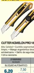 Oferta de Cutter Komelon Pro 18 por 6,2€ en Coinfer