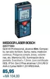 Oferta de Bosch - Medidor Láser  por 85,95€ en Coinfer