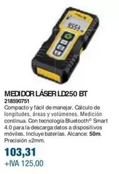 Oferta de Medidor Láser LD250 BT por 103,31€ en Coinfer