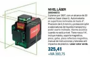 Oferta de Nivel Láser  por 325,41€ en Coinfer