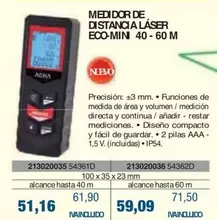 Oferta de Medidor De Distancia Láser Eco-min por 59,09€ en Coinfer