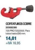 Oferta de Cortatubos Cobre por 14,01€ en Coinfer