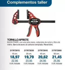 Oferta de Tornillo Apriete  por 18,97€ en Coinfer