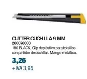 Oferta de Cutter Cuchilla 9 Mm por 3,26€ en Coinfer