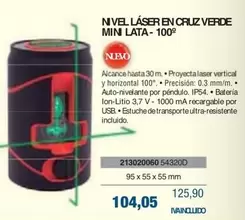 Oferta de Cruz - Nvel Láser En  Verde Min por 104,05€ en Coinfer