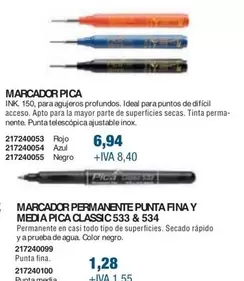 Oferta de Marcador Permanente Punta Fina Y Media Pica Classic 533 & 534 por 6,94€ en Coinfer