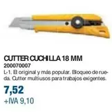 Oferta de Cutter Cuchilla 18 Mm por 7,52€ en Coinfer