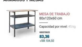 Oferta de Mesa De Trabajo por 83,36€ en Coinfer