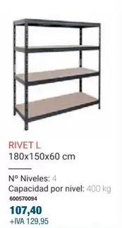 Oferta de Rivet L  por 107,4€ en Coinfer