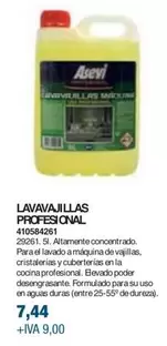 Oferta de Asevi - Lavavajillas profesional por 7,44€ en Coinfer