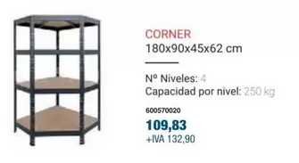 Oferta de Estanterías Corner por 109,83€ en Coinfer