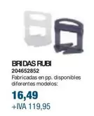 Oferta de Bridas Rubi por 16,49€ en Coinfer