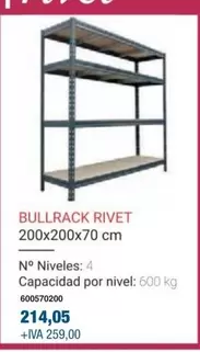 Oferta de Bullrack Rivet  por 214,05€ en Coinfer