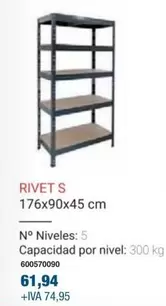 Oferta de Rivet S por 61,94€ en Coinfer