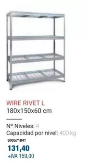 Oferta de Wire Rivet L  por 131,4€ en Coinfer