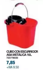 Oferta de Cubo Con Escurridor Asa Metálica 16l por 7,85€ en Coinfer