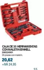 Oferta de Einhell - Caja De 35 Herramientas Con Maletin por 20,62€ en Coinfer