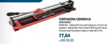 Oferta de Cortadora Cerámica por 77,64€ en Coinfer