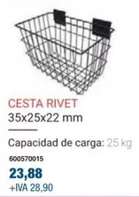 Oferta de Cesta Rivet por 23,88€ en Coinfer