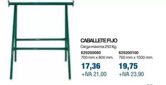 Oferta de Caballete Fijo por 19,75€ en Coinfer