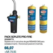 Oferta de Funciona - Pack Soplete Pro-Fire por 66,07€ en Coinfer