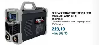 Oferta de Inverter - Solidador  Cevik Pro por 223,1€ en Coinfer